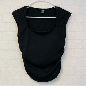 2 pc. SHEIN EZwear Womens White & Black Pleated Waist Tops size M